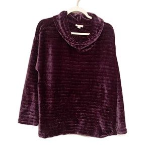 J. Jill M Purple Cowlneck Sweater Sz medium